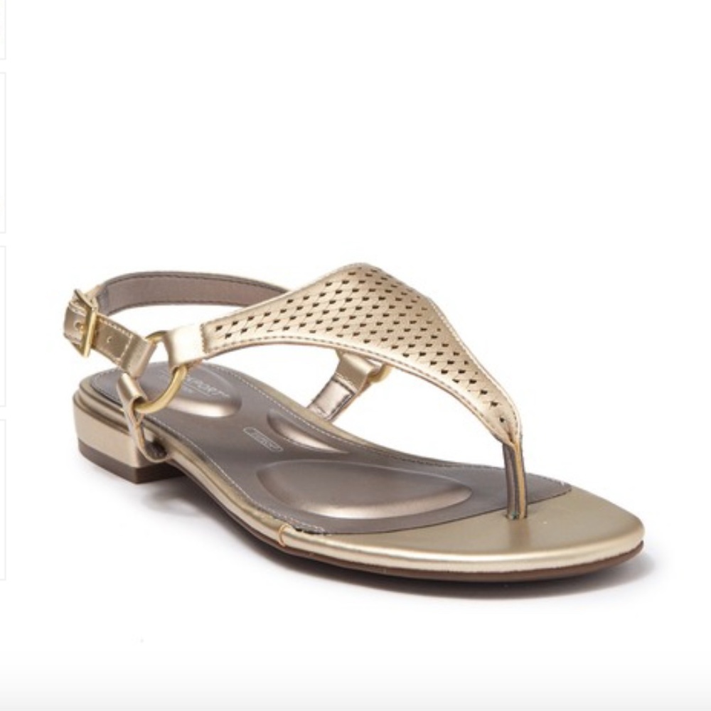 NEW Rockport ZOSIA Thong Sandal  Gold Size 6.5  *